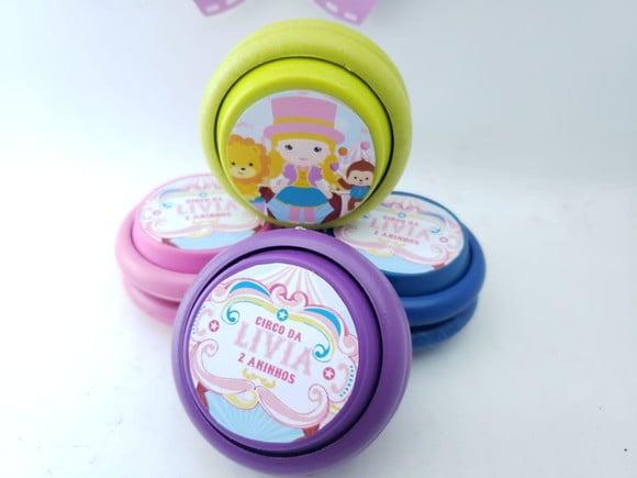 Ioiô Personalizado Circo Rosa Menina