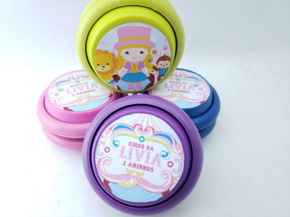 Ioiô Personalizado Circo Rosa Menina