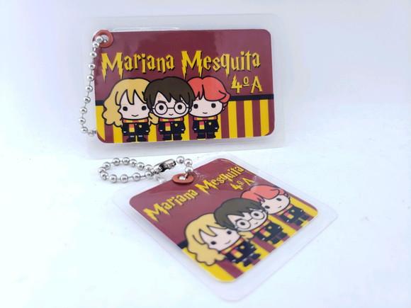 Kit 2 Chaveiros Escolares Harry Potter Mochila e Lancheira
