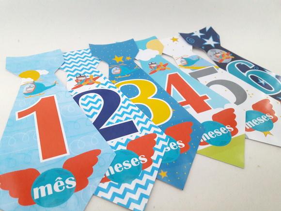 Kit Adesivos para Body do bebê 12 Meses