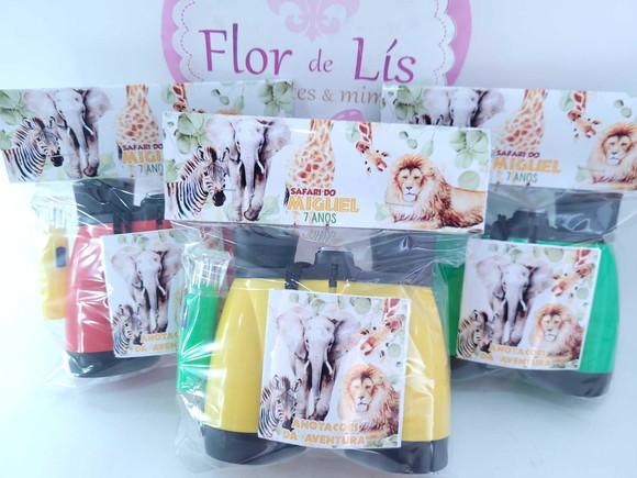 Kit Aventura com Binóculos e Lanterna Safari Lembrancinha