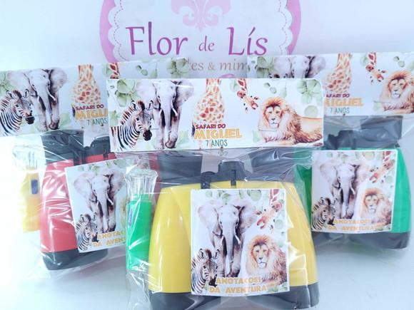 Kit Aventura com Binóculos e Lanterna Safari Lembrancinha