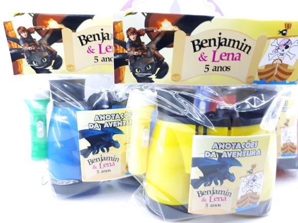 Kit Aventura Treinar o Seu Dragão com Binóculos - 3 Itens