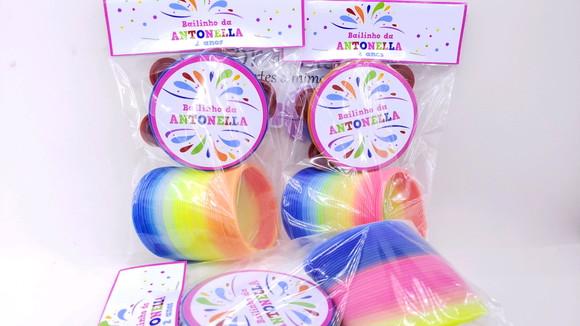 Kit Bailinho de Carnaval Bloquinho Pandeiro Pequeno e Mola