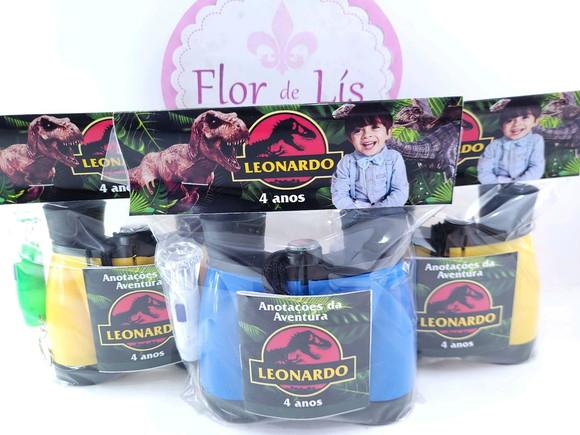 Kit Binóculos e Lanterna Dinossauro com Foto Kit Aventura