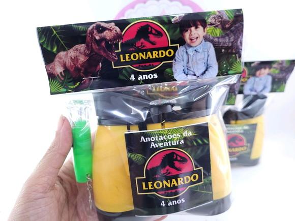 Kit Binóculos e Lanterna Dinossauro com Foto Kit Aventura