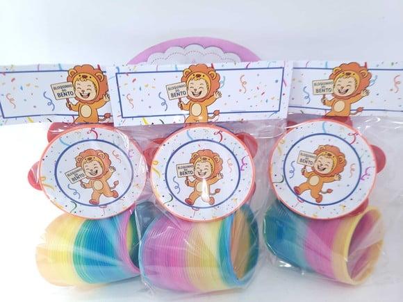 Kit Bloquinho de Carnaval Animais Pandeiro Pequeno e Mola