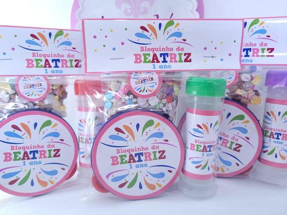 Kit Bloquinho de Carnaval Pandeiro Pequeno e Confetes