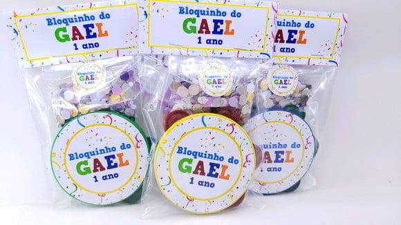 Kit Bloquinho de Carnaval Pandeiro Pequeno e Confetes