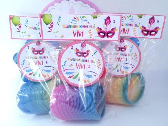 Kit Bloquinho de Carnaval Pandeiro Pequeno e Mola Maluca