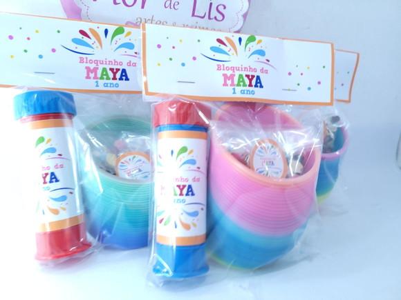 Kit Bloquinho Pular Carnaval com Mola Confete Bolha