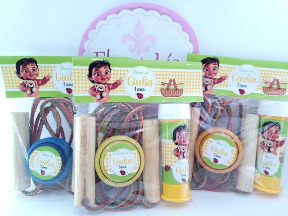 Kit Brinquedos Picnic Moana com Corda Bolha e Ioiô Festa
