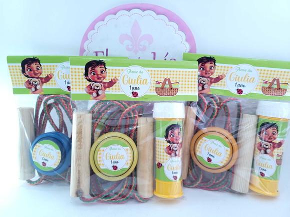 Kit Brinquedos Picnic Moana com Corda Bolha e Ioiô Festa