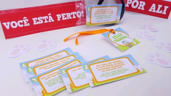 Kit Caça aos Ovos de Páscoa com Lupa e Lanterna