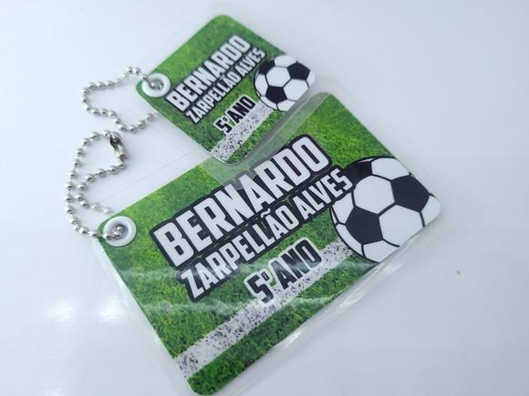 Kit Chaveiro Escolar Futebol para Mochila e Lancheira Menino