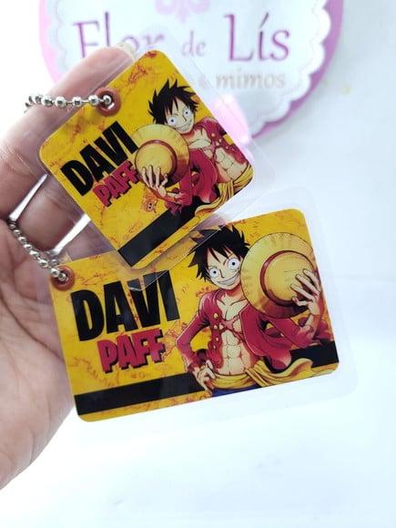 Kit Chaveiro One Piece para Mochila e Lancheira Menino