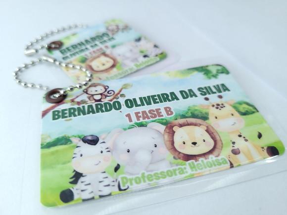 Kit Chaveiro Escolare Safari Tag para Mochila e Lancheira