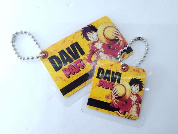 Kit Chaveiro One Piece para Mochila e Lancheira Menino
