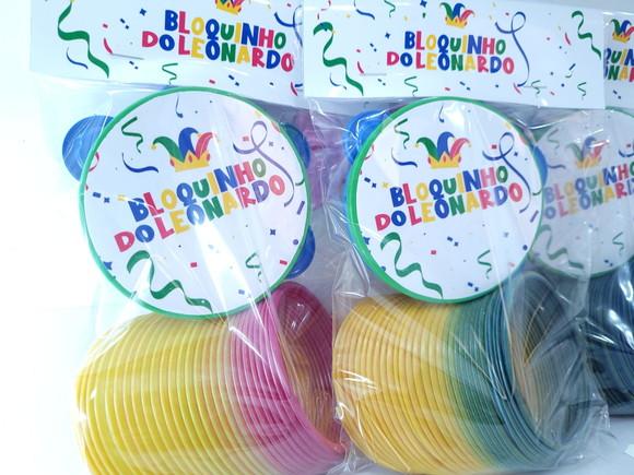 Kit de Carnaval Infantil com Pandeiro Pequeno e Mola Maluca