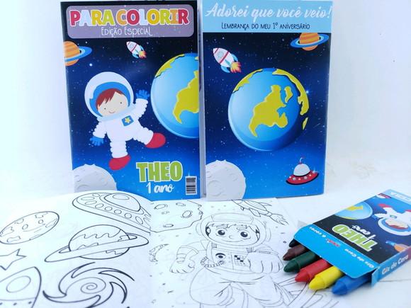 Kit de Colorir Astronauta Galáxia