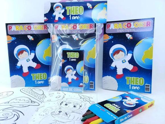 Kit de Colorir Astronauta Galáxia