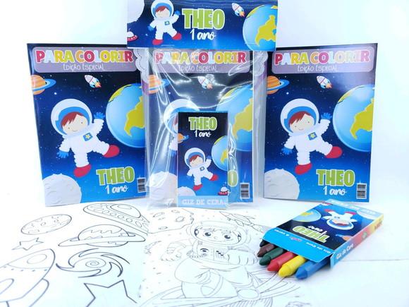Kit de Colorir Astronauta Galáxia