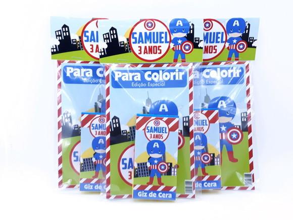 Kit de Colorir Capitão América
