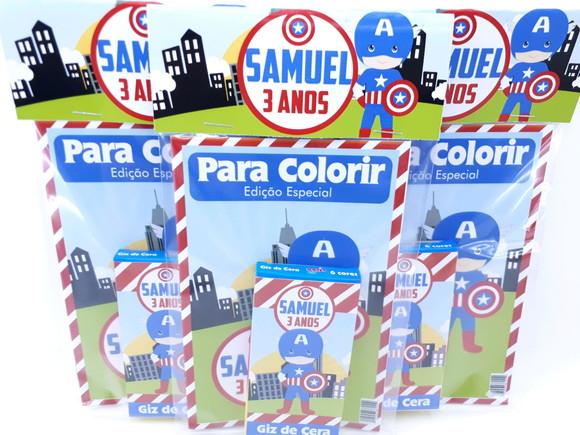 Kit de Colorir Capitão América