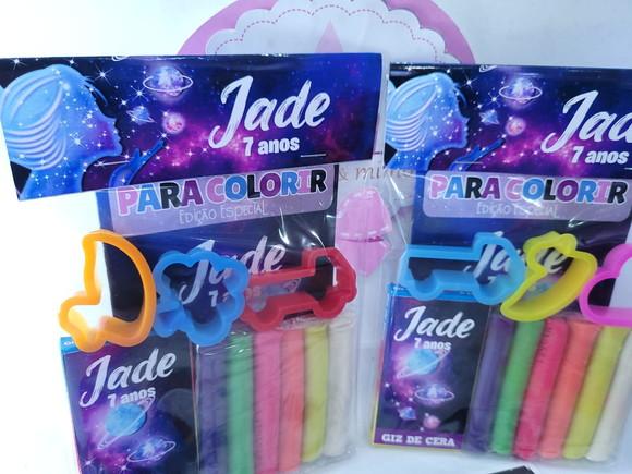 Kit de Colorir com Massinha Universo Menina Galáxia