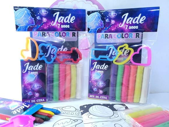 Kit de Colorir com Massinha Universo Menina Galáxia