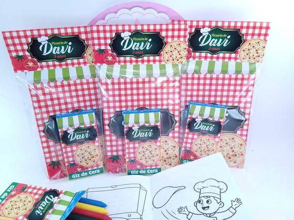 Kit de Colorir Personalizado Pizzaria Lembrancinha Italia