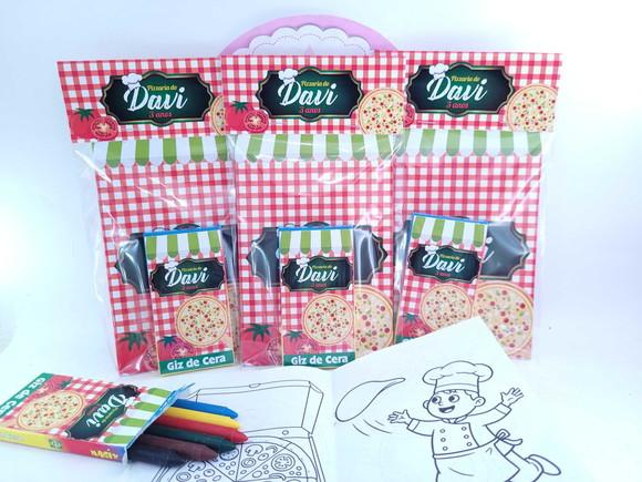 Kit de Colorir Personalizado Pizzaria Lembrancinha Italia