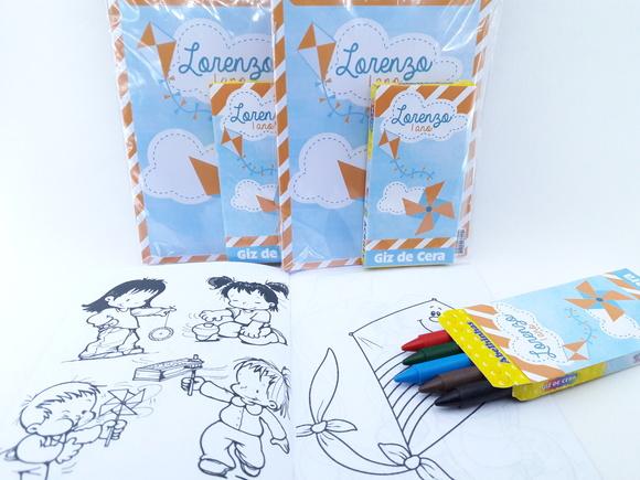 Kit de Colorir Pipas e Cataventos