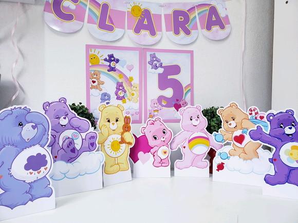 Kit de Parede Ursinhos Carinhosos com 7 Displays de Mesa