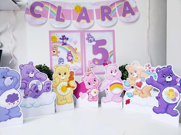 Kit de Parede Ursinhos Carinhosos com 7 Displays de Mesa
