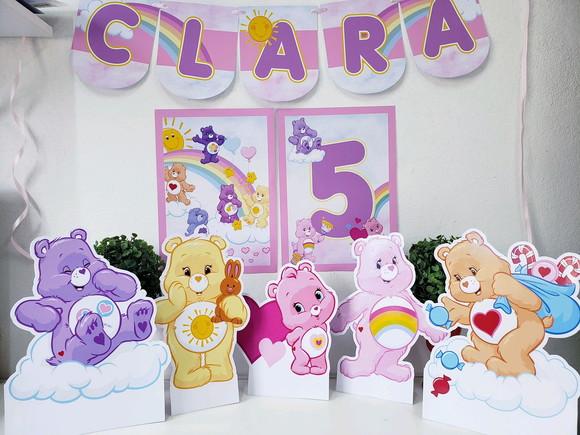 Kit de Parede Ursinhos Carinhosos com 7 Displays de Mesa