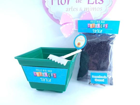 Kit Dia das Crianças para Plantar Girassol Vaso com Logo