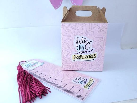 Kit Dia dos Professores Caixa e Marca Páginas Personalizado