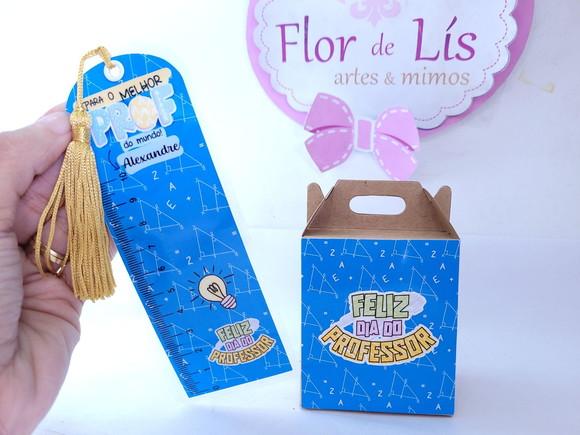 Kit Dia dos Professores Caixa e Marca Páginas Personalizado