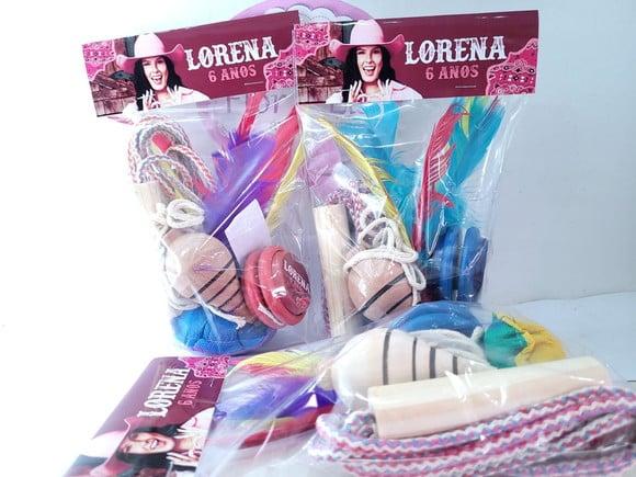 Kit Diversão Boiadeira Corda Peteca Ioio Pião Lembrancinha