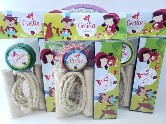 Kit Diversão Chapeuzinho Vermelho com Corda Lembrancinha