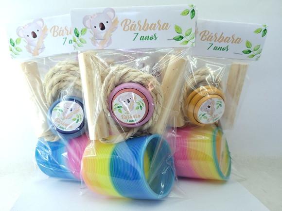 Kit Diversão Coala com Mola Ioiô e Corda