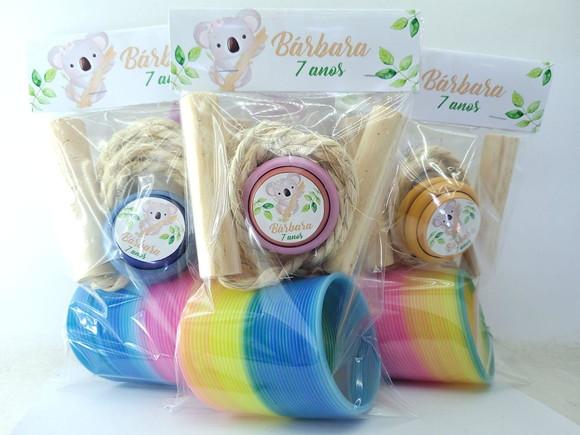 Kit Diversão Coala com Mola Ioiô e Corda