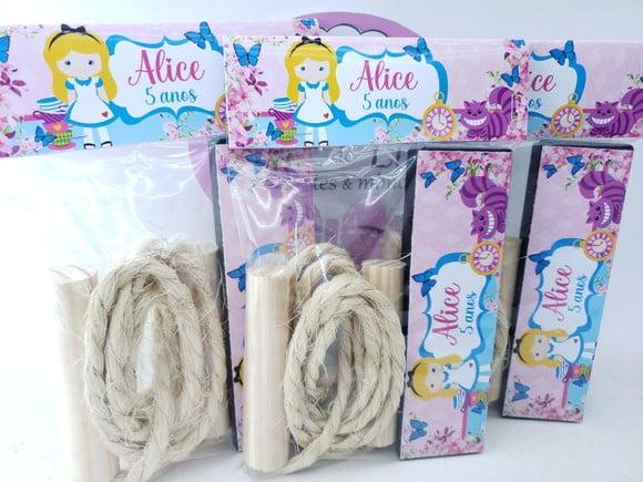 Kit Diversão Dominó e Corda Alice no País das Maravilhas