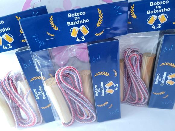 Kit Diversão Dominó e Corda Lembrancinha Festa Boteco