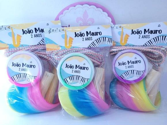 Kit Diversão Festa Música Lembrancinha com Geleca e Mola