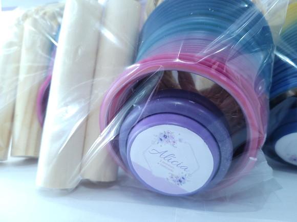 Kit Diversão Floral Lilás Mola Ioiô e Corda Batizado
