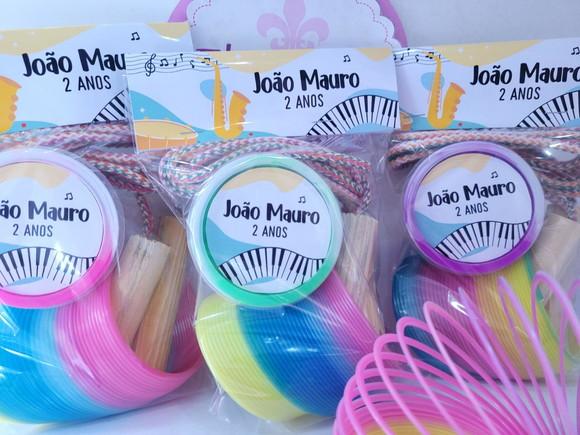 Kit Diversão Festa Música Lembrancinha com Geleca e Mola
