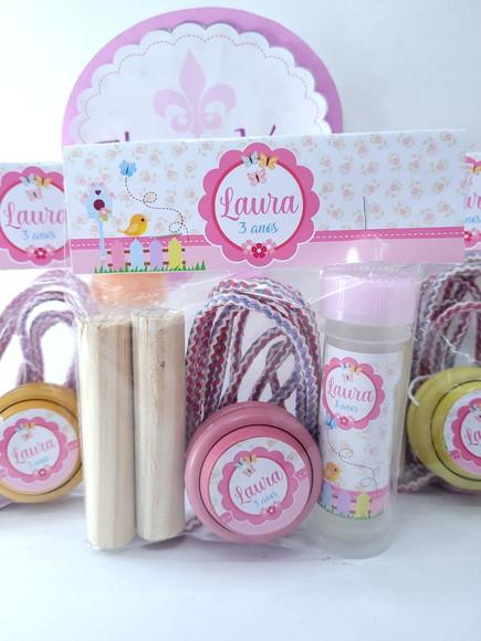 Kit Diversão Jardim Encantado Floral Corda Bolha e Ioiô