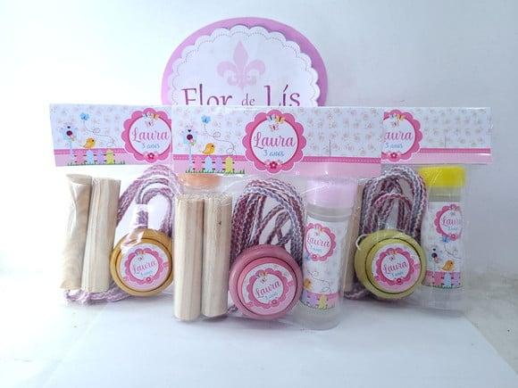 Kit Diversão Jardim Encantado Floral Corda Bolha e Ioiô